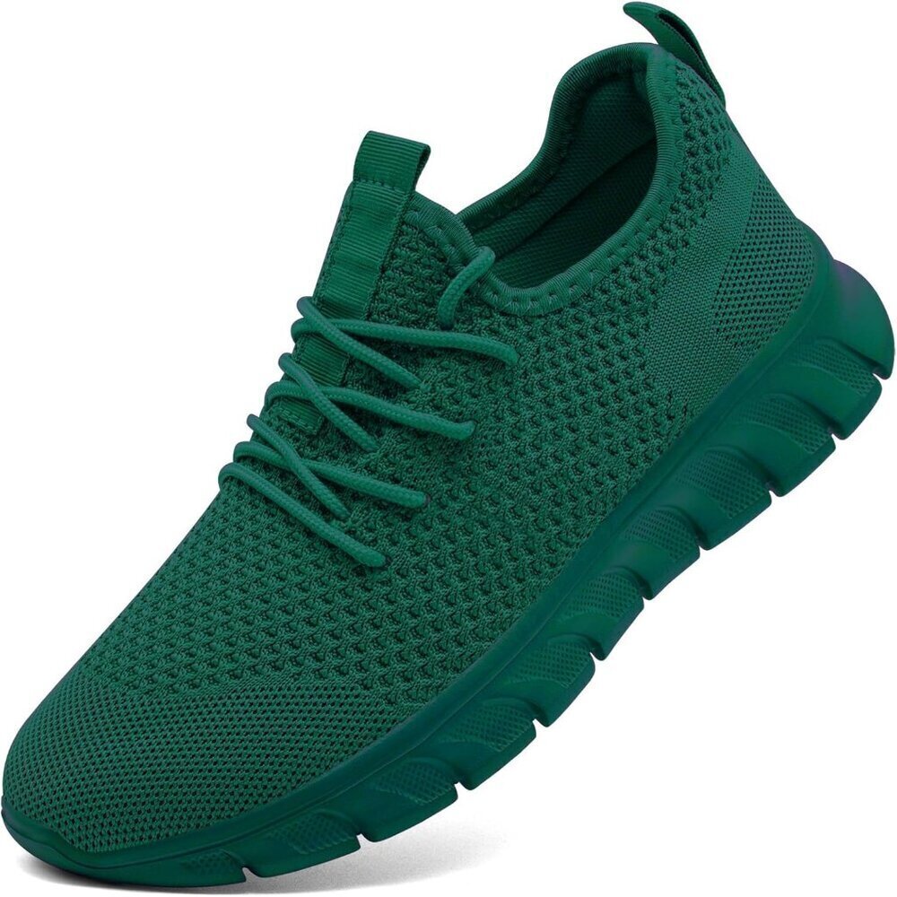 Women's Dark Green Non Slip Pull-on Comfortable Casual Fashion Running Sneakers